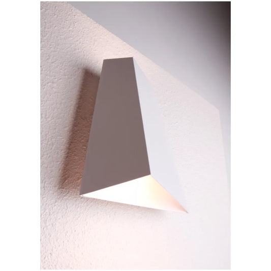 DELHI: LED Interior Sand White Angled Up/Down Wall Light