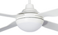 Discovery Absplastic Four Blade 120cm Incl 15w LED Cct Step Dim Light White Ceiling Fan