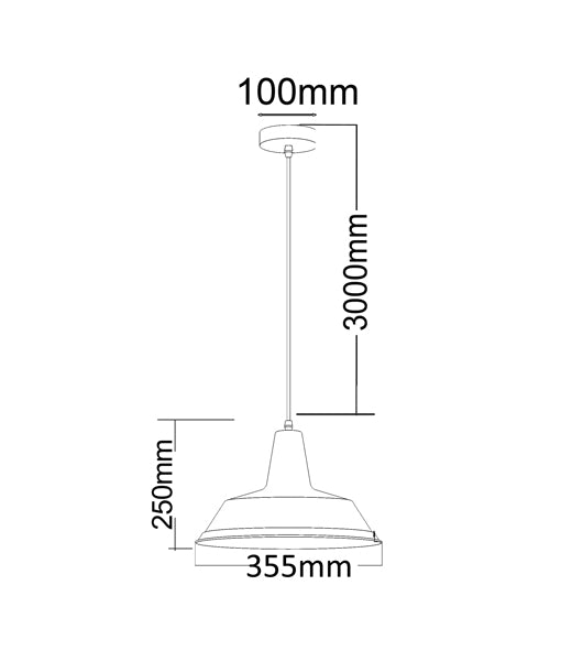 Divo Angled Dome Shaped Pendant Light