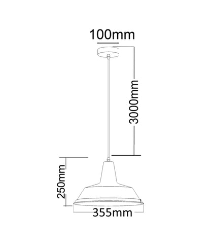 Divo Angled Dome Shaped Pendant Light