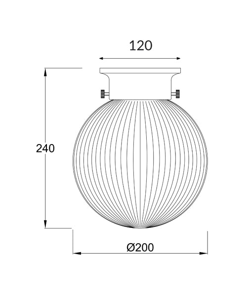 D.I.Y. Batten Fitting Spherical Ribbed Shape
