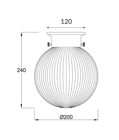 D.I.Y. Batten Fitting Spherical Ribbed Shape