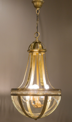 Doma Brass Three Light Pendant