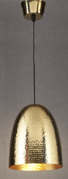 Dolce Beaten Brass Pendant Light