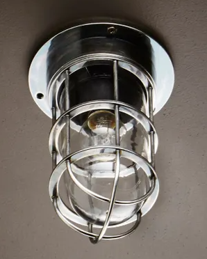 Hamptons Emerald Exterior Antique Silver Ceiling Light