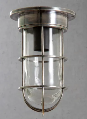 Hamptons Emerald Exterior Antique Silver Ceiling Light