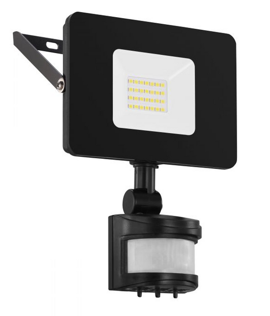 Faedo 20w 5000k LED Black Incl Flex Plug Exterior Sensor Flood Light