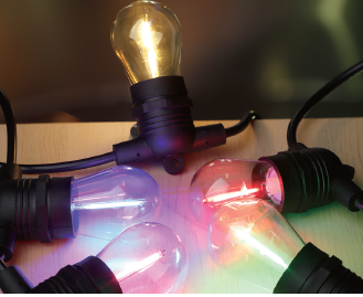 Festoon LED 12v 10 Light Black Multi Colour Incl Driver Kit