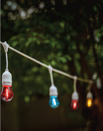 Festoon Hanging LED 12v 10 Light White Multi Colour Incl Driver Kit