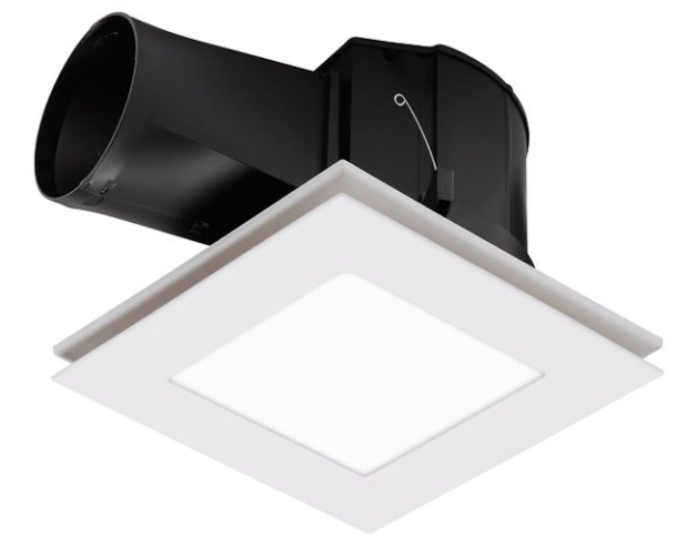 Flow Tri Colour LED 250mm Square Round Exhaust Fan Light Combo