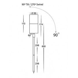 3311-Ss Garden Spike Light Mr16