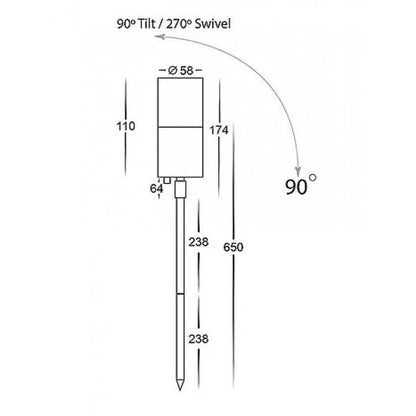 3121t Garden Spike Light Mr16