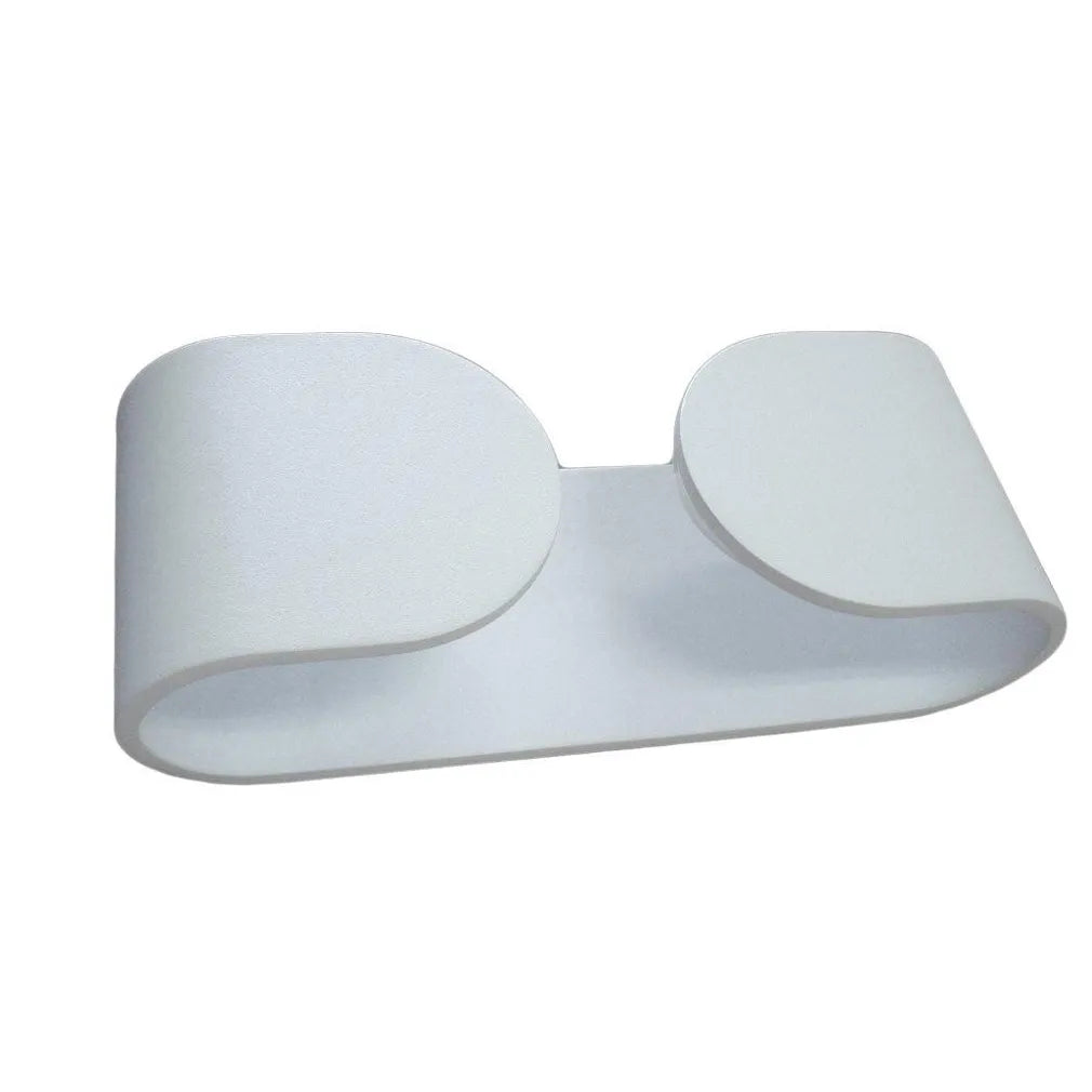 GENEVA: LED Interior Matte White Curved Wall Light