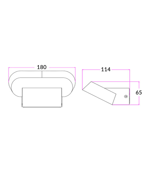 Exterior LED Surface Mounted Wall Light Ip65 White 7w