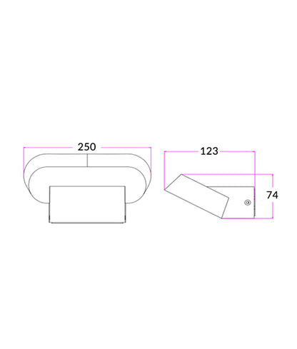 Exterior LED Surface Mounted Wall Light Ip65 White 13w