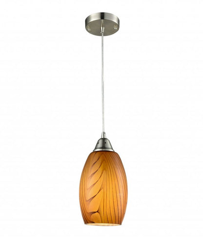 Glaze Ellipse Hand Blown Glass Pendant Light