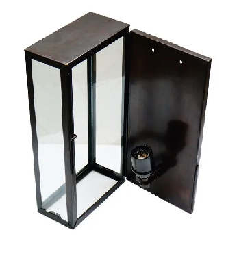 Hamptons Goodman Exterior Lantern (Brass) Black