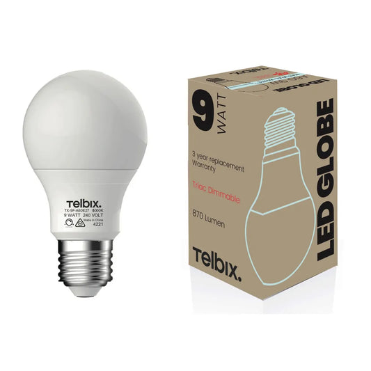 A60 LED Globe 9w e27 6000k 870lm