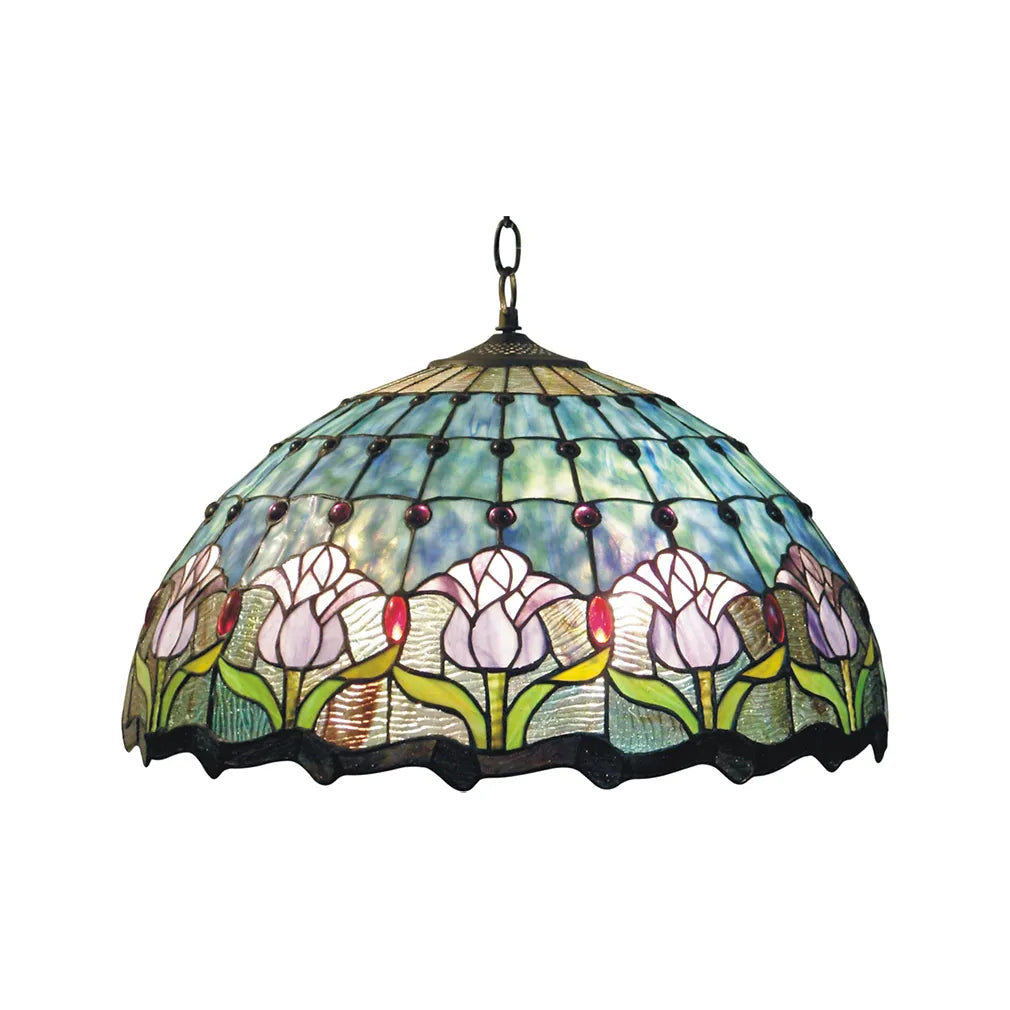 Mauve Tulip Hanging Lamp