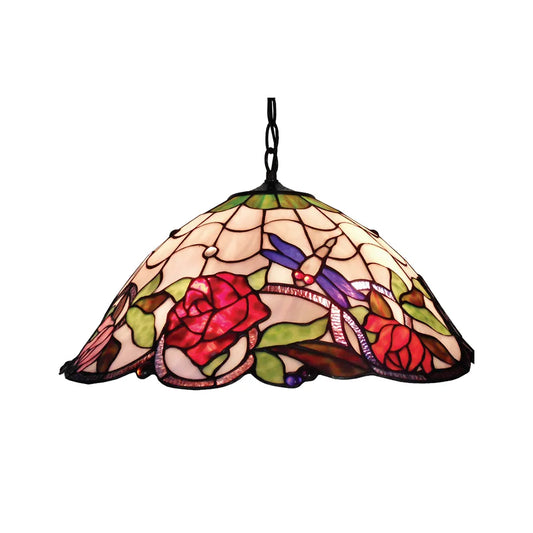 Rose & Dragonfly Hanging Lamp