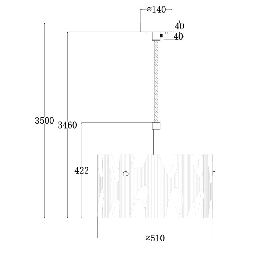 Large Round Weathered Wood Pendant Grey