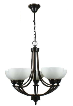 Houston Five Light Pendant Bronze