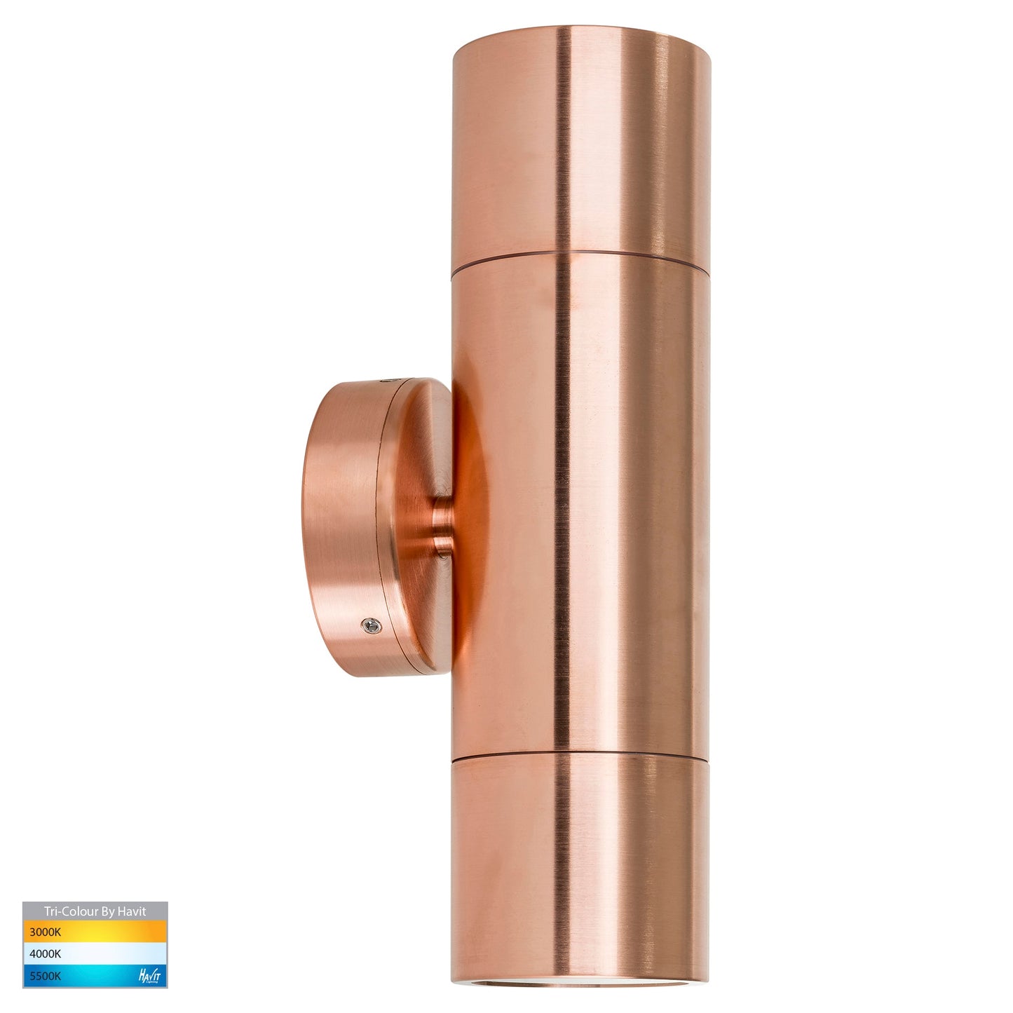 Tivah Solid Copper Tri Colour Up and Down Wall Pillar Lights