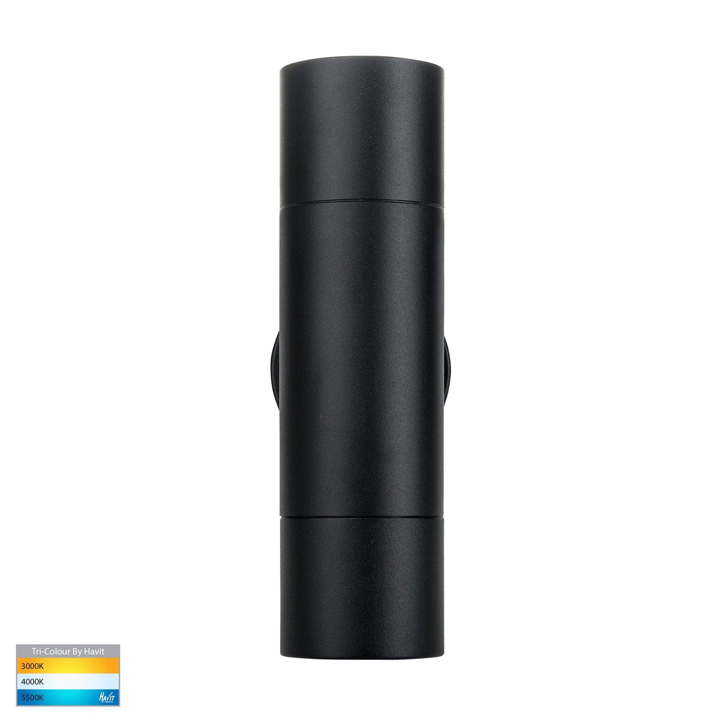 Tivah Black Tri Colour Up & Down Wall Pillar Lights