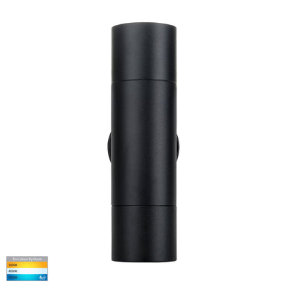 Tivah Black Tri Colour Up & Down Wall Pillar Lights