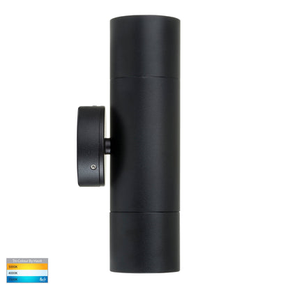 Tivah Black Tri Colour Up & Down Wall Pillar Lights
