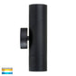 Tivah Black Tri Colour Up & Down Wall Pillar Lights