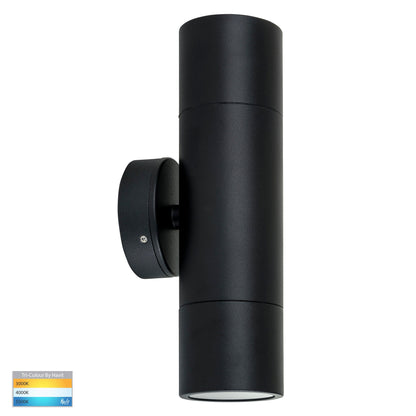 Tivah Black Tri Colour Up & Down Wall Pillar Lights