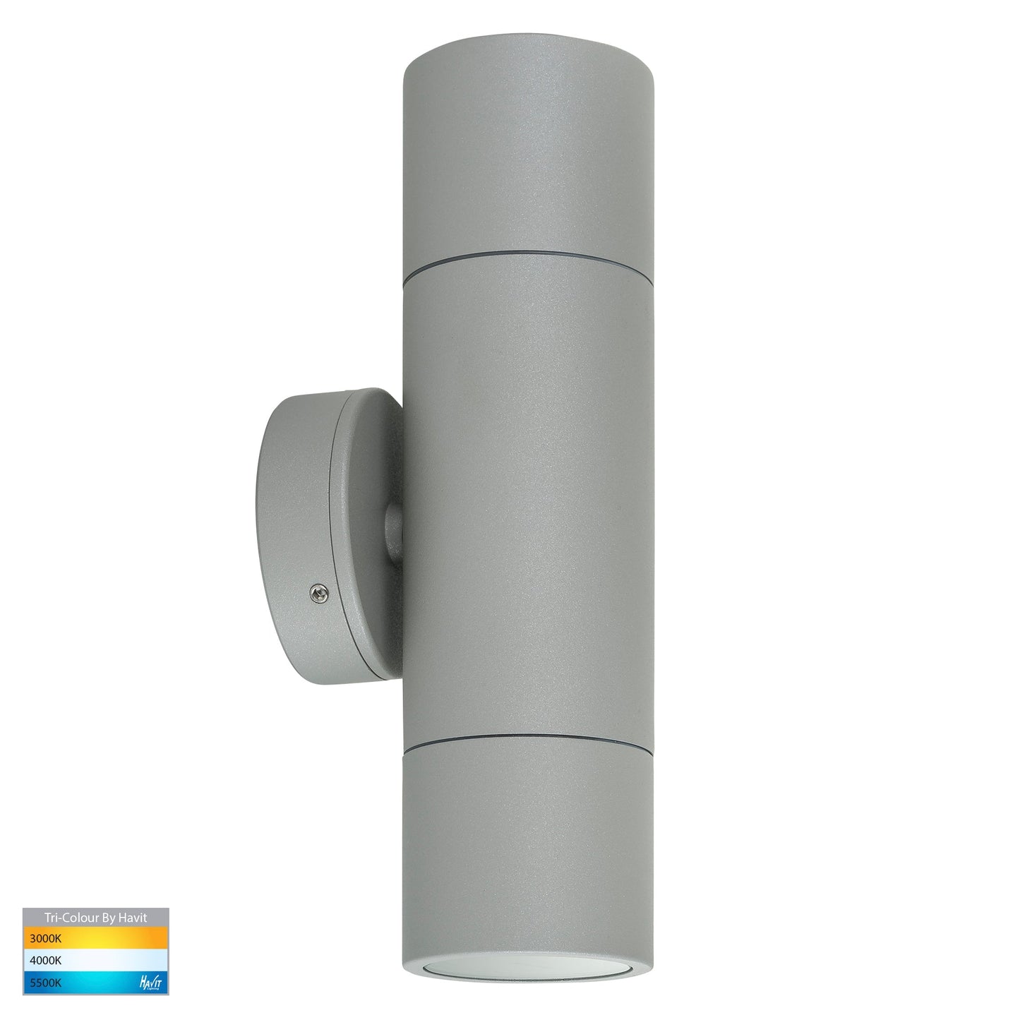Hv1045t-Hv1047t - Tivah Silver Tri Colour Up and Down Wall Pillar Lights