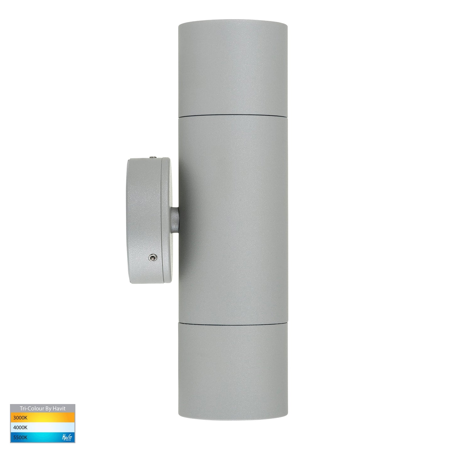 Tivah Silver Tri Colour Up and Down Wall Pillar Lights
