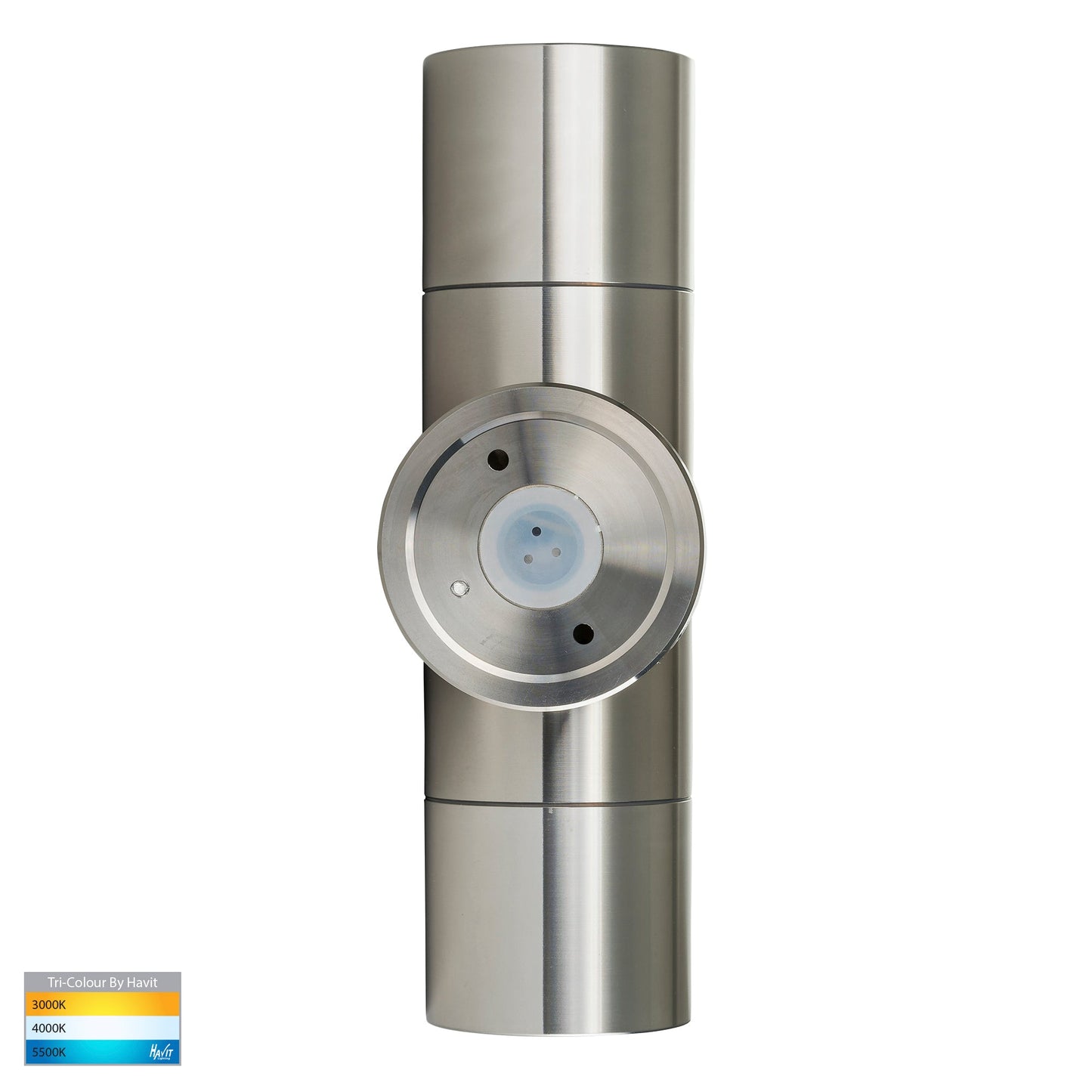 Hv1085t-Hv1087t - Tivah Titanium Aluminium Tri Colour Up & Down Wall Pillar Lights