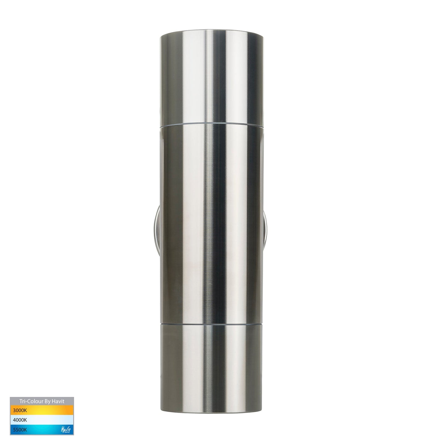 Hv1085t-Hv1087t - Tivah Titanium Aluminium Tri Colour Up & Down Wall Pillar Lights