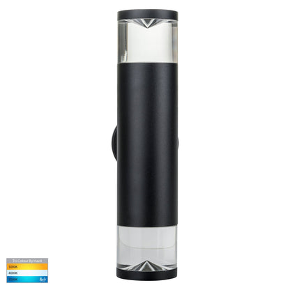 Highlite Black Tri Colour Up and Down Wall Pillar Lights