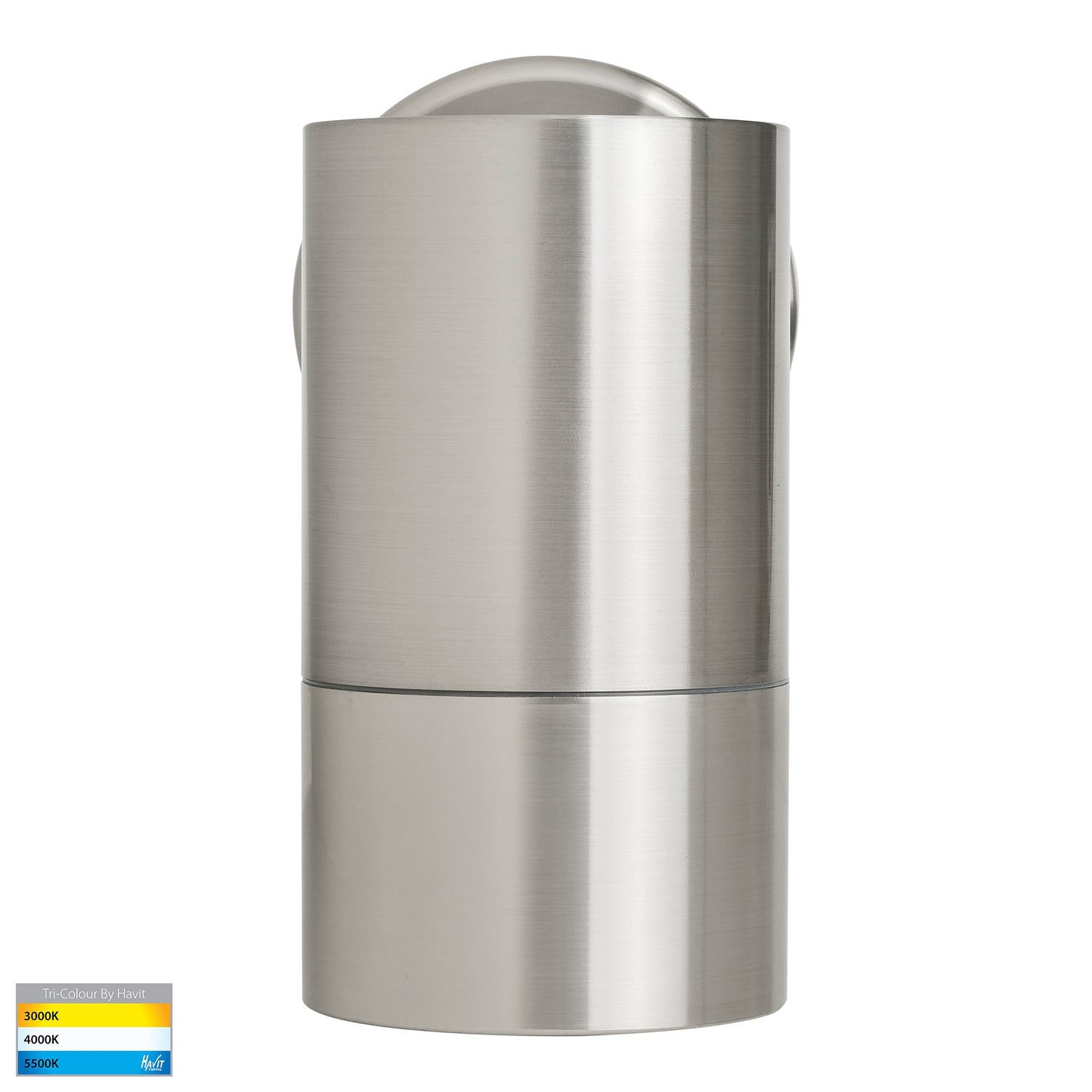 Single Fixed Wall Pillar Light 316 Stainless Steel  - Tri Colour