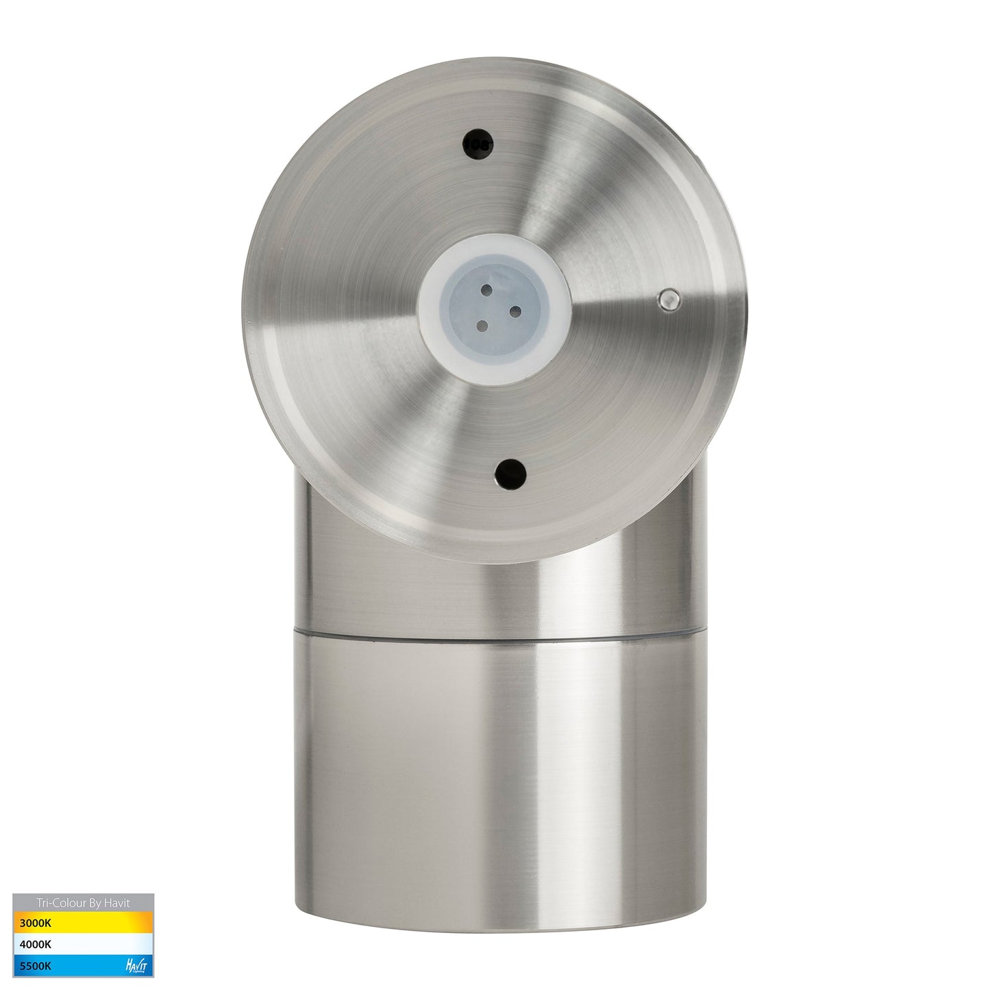 Single Fixed Wall Pillar Light 316 Stainless Steel - Tri Colour