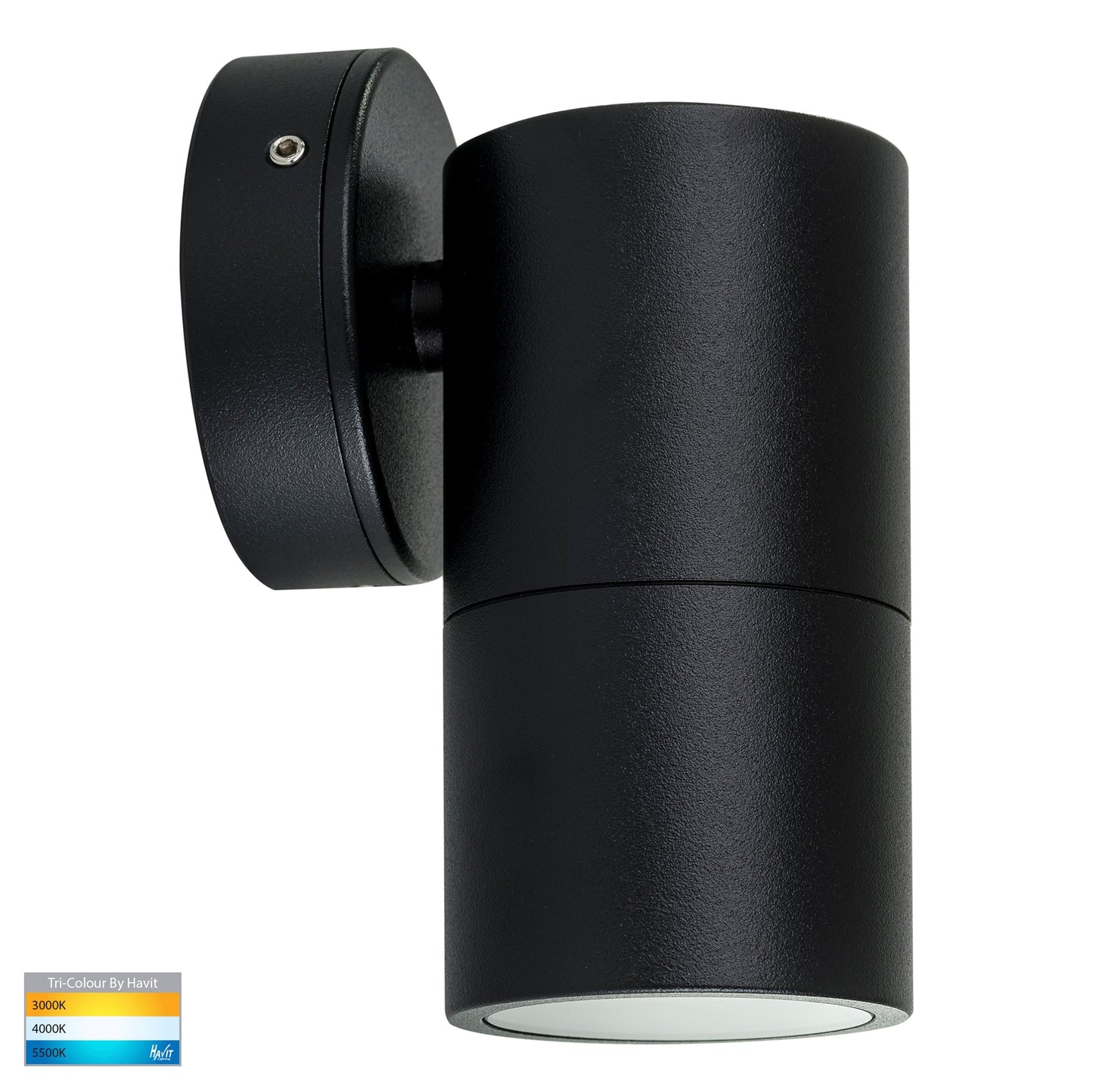 Hv1125t-Hv1127t - Tivah Black Tri Colour Fixed Down Wall Pillar Lights