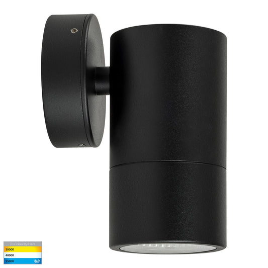 Single Fixed Wall Pillar Light Black - Tri Colour