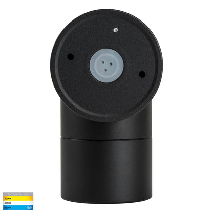 Single Fixed Wall Pillar Light Black - Tri Colour