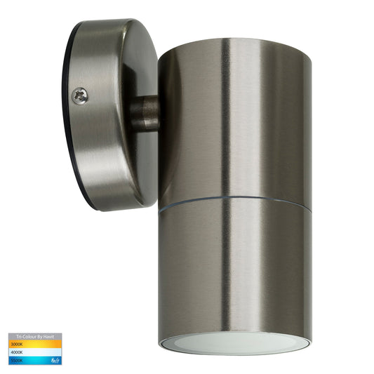 Hv1172t - fortis Stainless Steel Tri Colour Fixed Down LED Wall Pillar Light