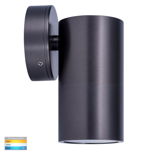 Single Fixed Wall Pillar Light Graphite Coloured