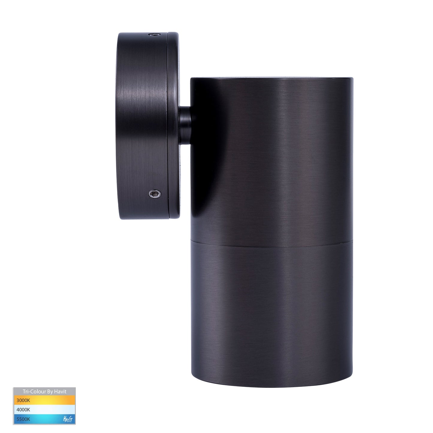 Single Fixed Wall Pillar Light Graphite Coloured 