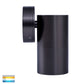 Single Fixed Wall Pillar Light Graphite Coloured 