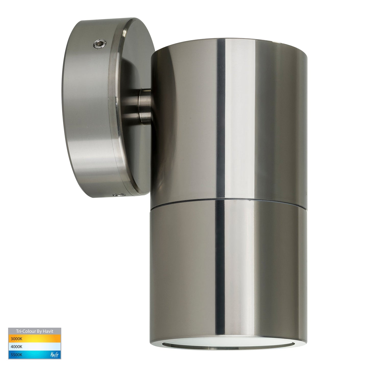 Hv1185t-Hv1187t - Tivah Titanium Aluminum Tri Colour Fixed Down Wall Pillar Lights