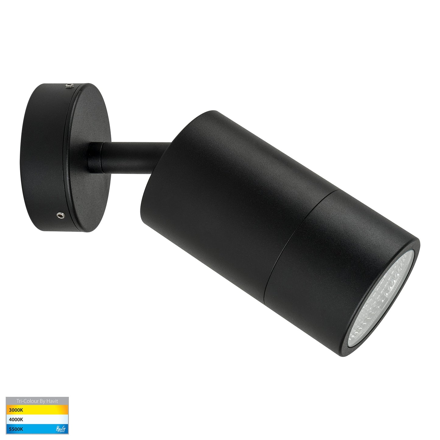 Single Adjustable Wall Pillar Light Black HV1228t