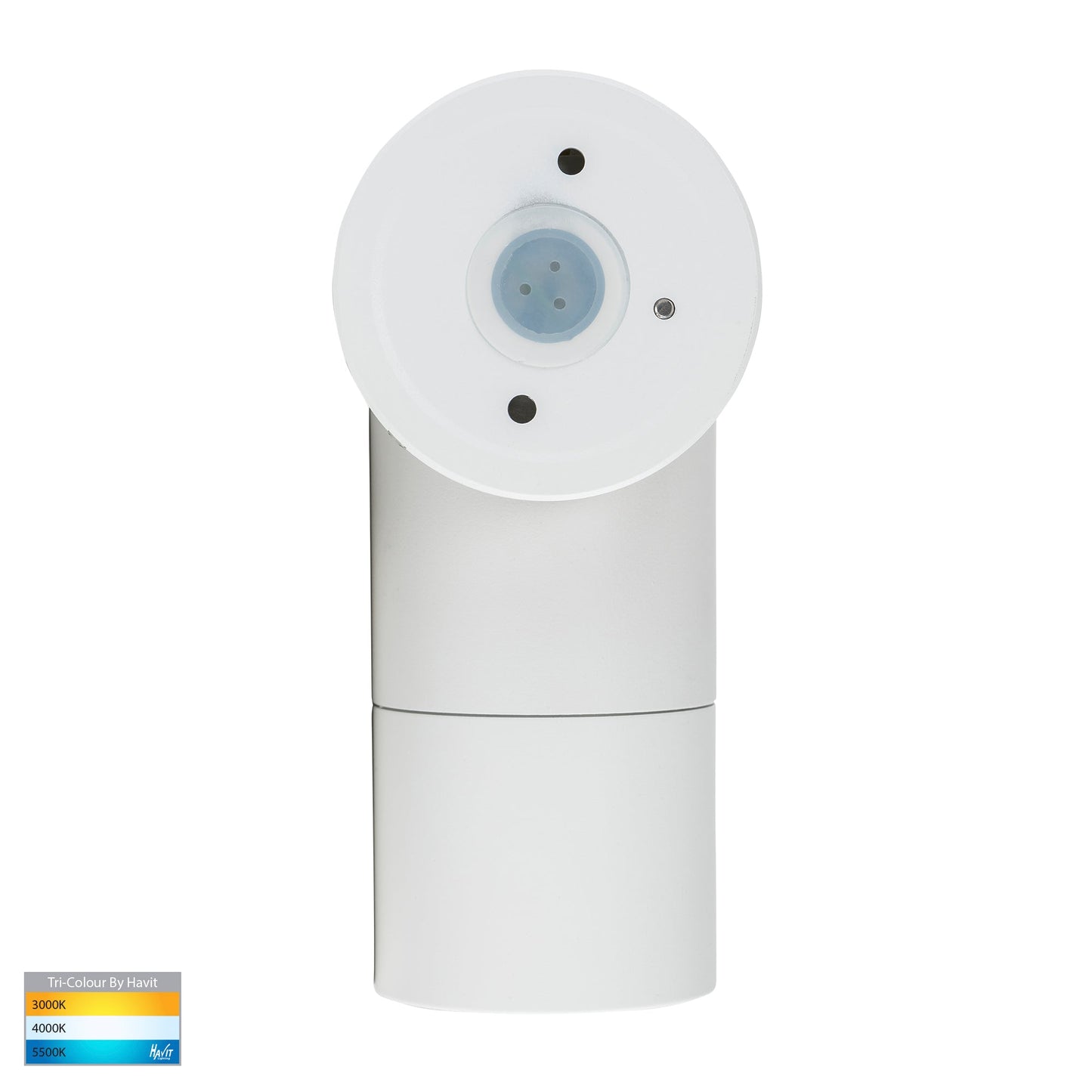 Tivah White LED Tri Colour Single Adjustable Wall Pillar Light