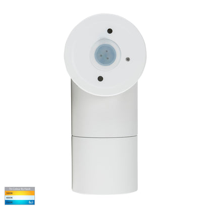 Tivah White LED Tri Colour Single Adjustable Wall Pillar Light